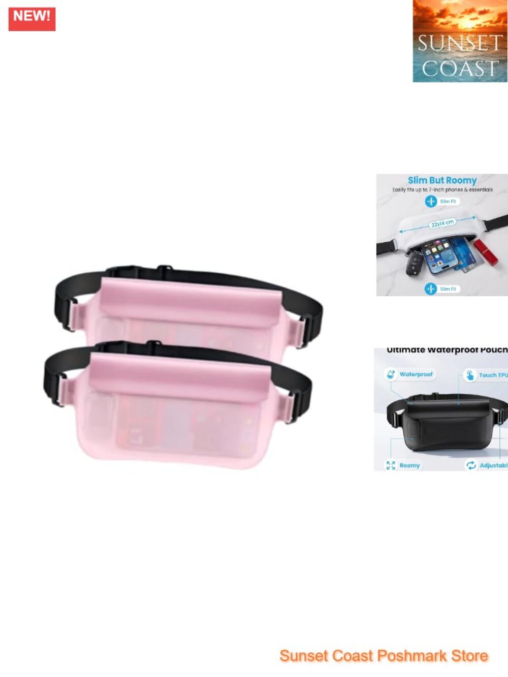 IPX8 Waterproof Fanny Pack Touchscreen Dry Bag for Phone Travel